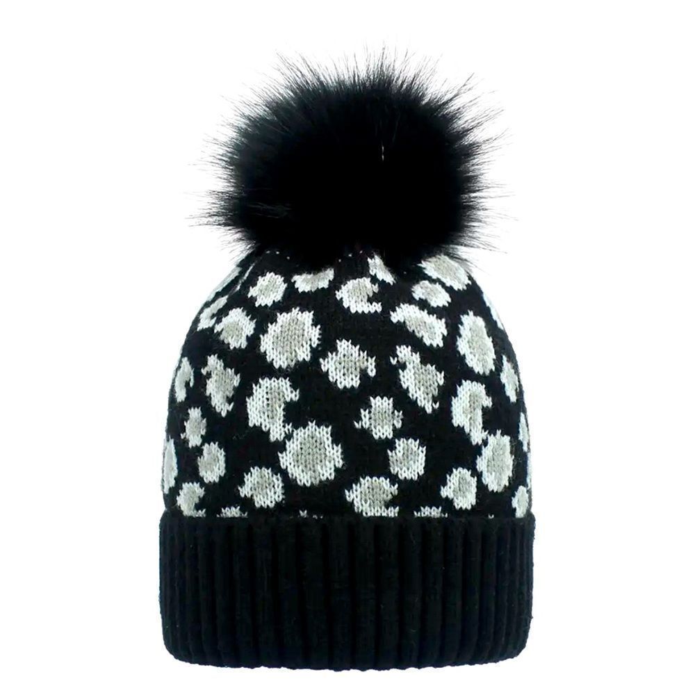 Leopard Print Hairball Hat